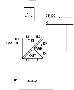 separator sygnałów analogowych - schemat