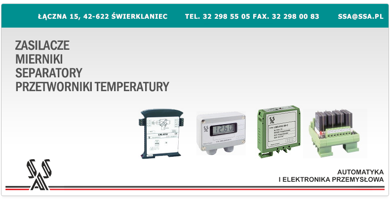 SSA - przetworniki pomiarowe